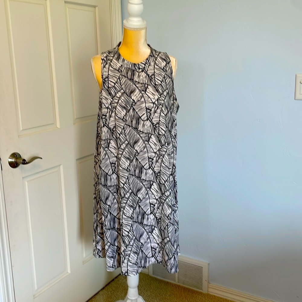 Adorable Black & White Pull Over Sleeveless Lined Dress purchased at a Boutique